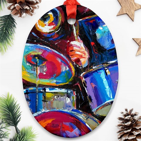 Dram Abstrak Oval Ornament (Two Sides) from ArtsNow.com Front