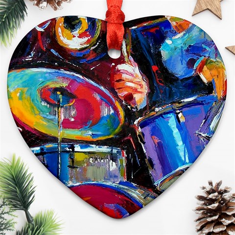 Dram Abstrak Heart Ornament (Two Sides) from ArtsNow.com Front