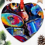 Dram Abstrak Heart Ornament (Two Sides)