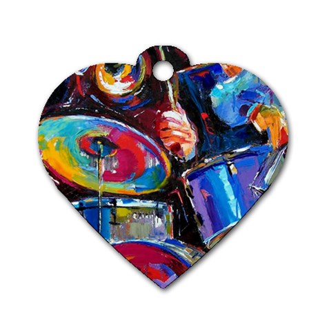 Dram Abstrak Dog Tag Heart (One Side) from ArtsNow.com Front
