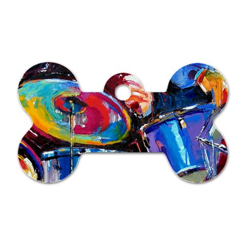 Dram Abstrak Dog Tag Bone (Two Sides) from ArtsNow.com Front