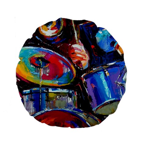 Dram Abstrak Standard 15  Premium Round Cushion  from ArtsNow.com Front