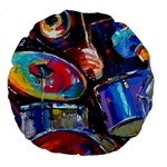 Dram Abstrak Large 18  Premium Round Cushion 