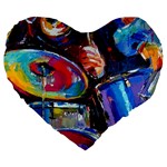 Dram Abstrak Large 19  Premium Heart Shape Cushion
