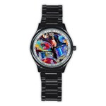 Dram Abstrak Stainless Steel Round Watch