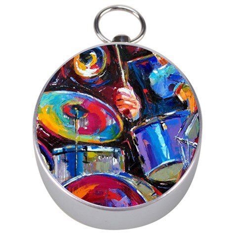 Dram Abstrak Silver Compass from ArtsNow.com Front