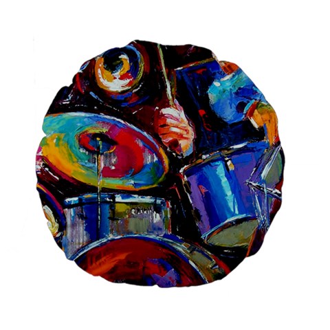 Dram Abstrak Standard 15  Premium Flano Round Cushion  from ArtsNow.com Front