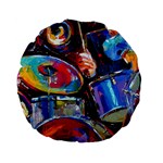 Dram Abstrak Standard 15  Premium Flano Round Cushion 