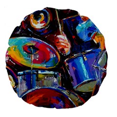 Dram Abstrak Large 18  Premium Flano Round Cushion  from ArtsNow.com Back