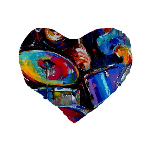 Dram Abstrak Standard 16  Premium Flano Heart Shape Cushion  from ArtsNow.com Back