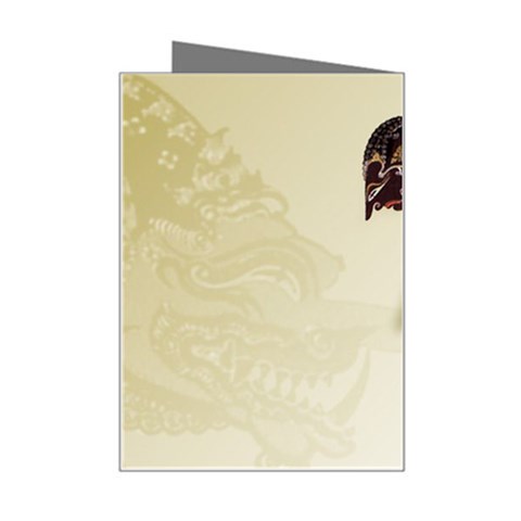 Gunungan Wayang Wallpaper Mini Greeting Card from ArtsNow.com Right