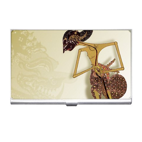 Gunungan Wayang Wallpaper Business Card Holder from ArtsNow.com Front