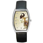 Gunungan Wayang Wallpaper Barrel Style Metal Watch