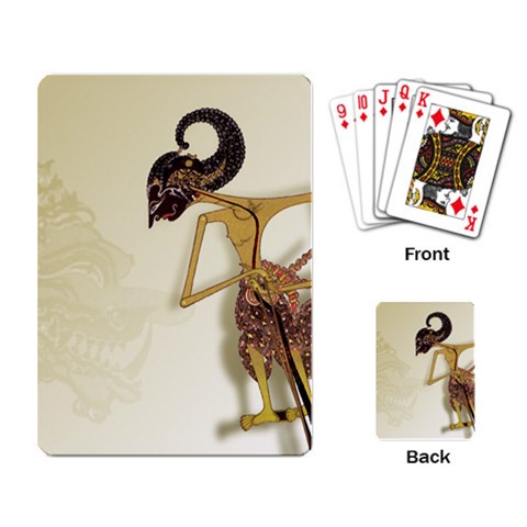Gunungan Wayang Wallpaper Playing Cards Single Design from ArtsNow.com Back