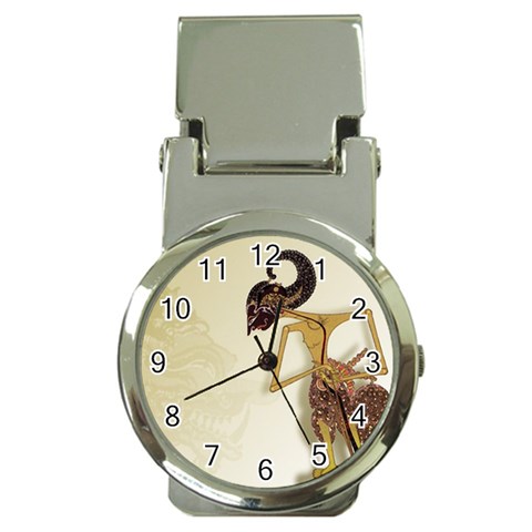 Gunungan Wayang Wallpaper Money Clip Watch from ArtsNow.com Front