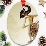 Gunungan Wayang Wallpaper Oval Ornament (Two Sides)