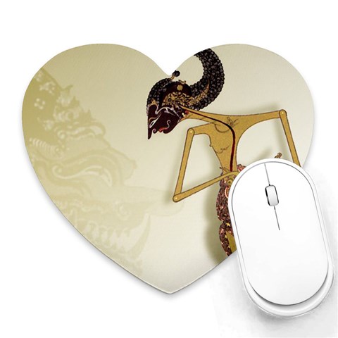 Gunungan Wayang Wallpaper Heart Mousepad from ArtsNow.com Front