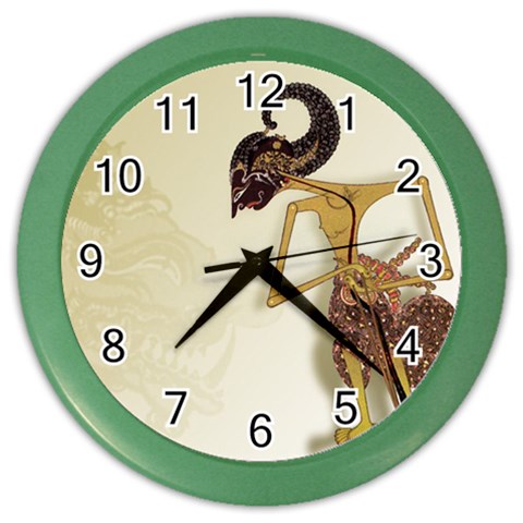 Gunungan Wayang Wallpaper Color Wall Clock from ArtsNow.com Front