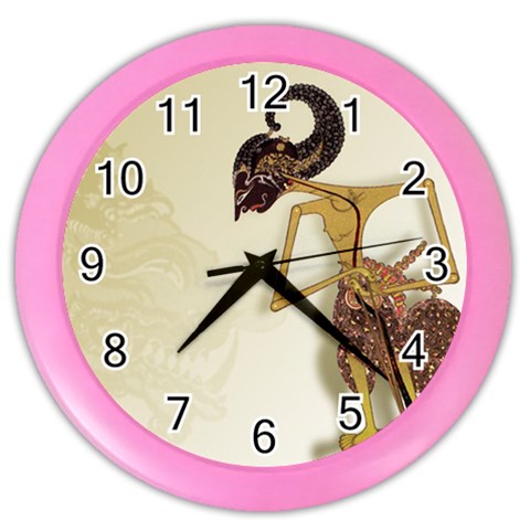 Gunungan Wayang Wallpaper Color Wall Clock from ArtsNow.com Front