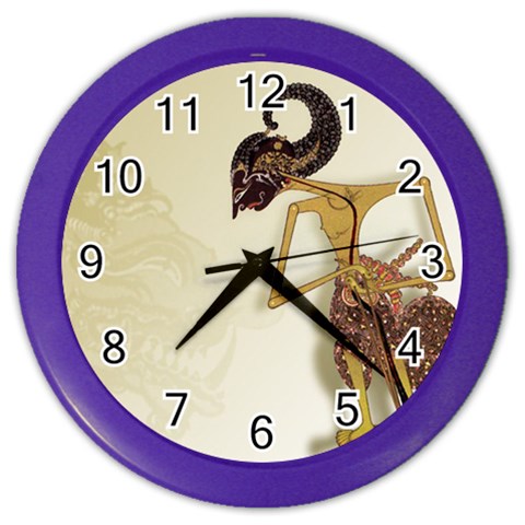 Gunungan Wayang Wallpaper Color Wall Clock from ArtsNow.com Front