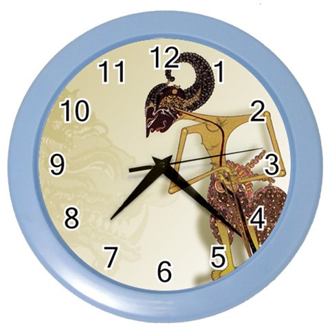Gunungan Wayang Wallpaper Color Wall Clock from ArtsNow.com Front