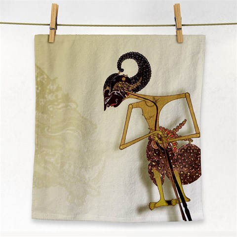 Gunungan Wayang Wallpaper Face Towel from ArtsNow.com Front