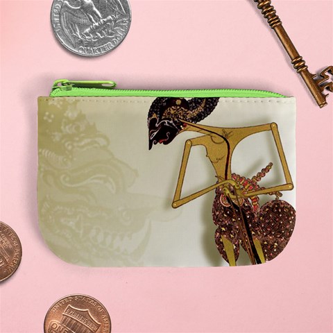 Gunungan Wayang Wallpaper Mini Coin Purse from ArtsNow.com Front
