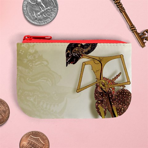 Gunungan Wayang Wallpaper Mini Coin Purse from ArtsNow.com Front