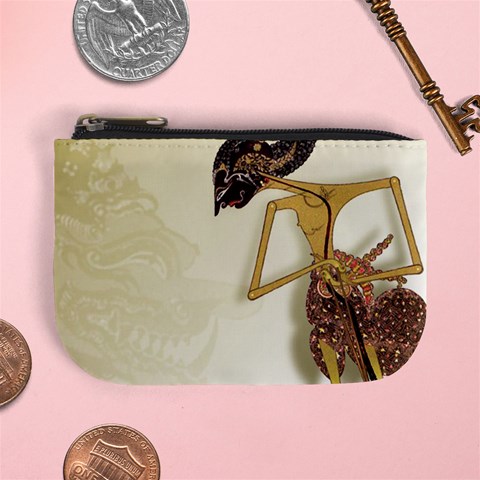 Gunungan Wayang Wallpaper Mini Coin Purse from ArtsNow.com Front