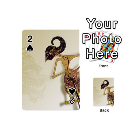 Gunungan Wayang Wallpaper Playing Cards 54 (Mini) from ArtsNow.com Front - Spade2