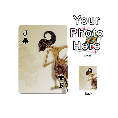 Jack Gunungan Wayang Wallpaper Playing Cards 54 (Mini) from ArtsNow.com Front - ClubJ