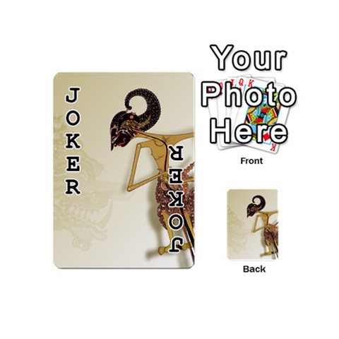Gunungan Wayang Wallpaper Playing Cards 54 (Mini) from ArtsNow.com Front - Joker1