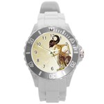 Gunungan Wayang Wallpaper Round Plastic Sport Watch (L)