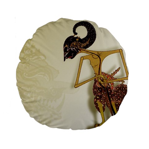 Gunungan Wayang Wallpaper Standard 15  Premium Round Cushion  from ArtsNow.com Front