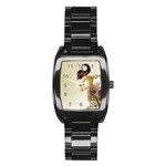 Gunungan Wayang Wallpaper Stainless Steel Barrel Watch