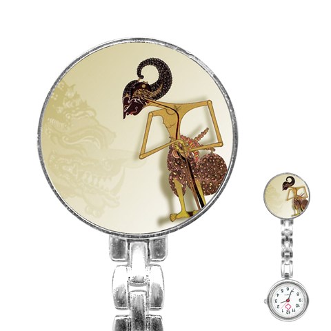 Gunungan Wayang Wallpaper Stainless Steel Nurses Watch from ArtsNow.com Front