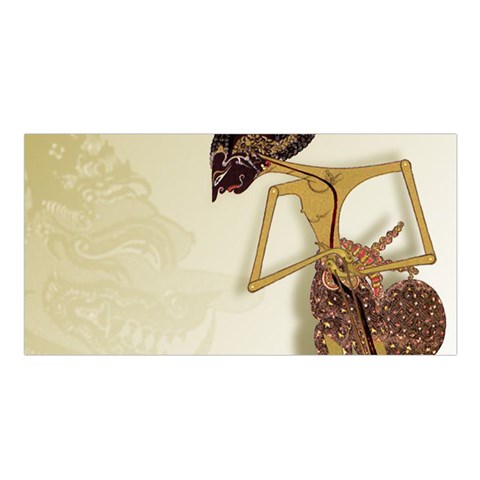 Gunungan Wayang Wallpaper Satin Shawl from ArtsNow.com Front