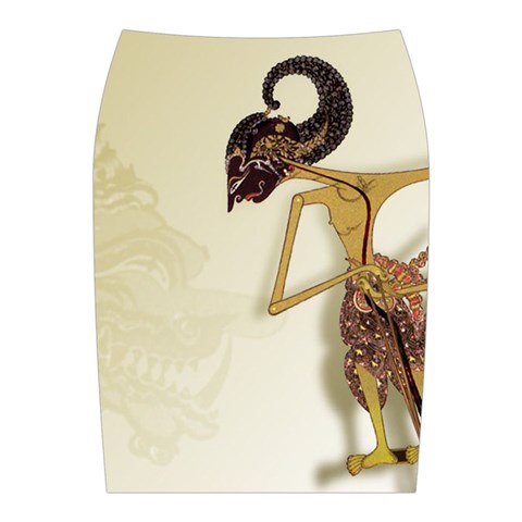 Gunungan Wayang Wallpaper Midi Wrap Pencil Skirt from ArtsNow.com Back