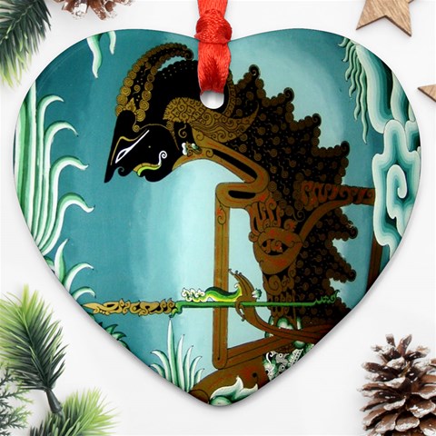 Lukisan Wayang Kulit Ornament (Heart) from ArtsNow.com Front