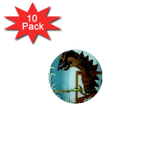 Lukisan Wayang Kulit 1  Mini Magnet (10 pack)  from ArtsNow.com Front