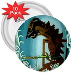 Lukisan Wayang Kulit 3  Button (10 pack)