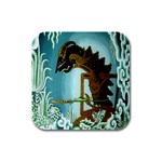 Lukisan Wayang Kulit Rubber Square Coaster (4 pack)