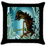 Lukisan Wayang Kulit Throw Pillow Case (Black)