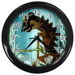 Lukisan Wayang Kulit Wall Clock (Black)