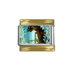 Lukisan Wayang Kulit Gold Trim Italian Charm (9mm)