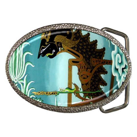 Lukisan Wayang Kulit Belt Buckle from ArtsNow.com Front