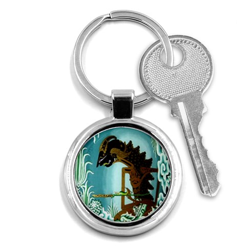 Lukisan Wayang Kulit Key Chain (Round) from ArtsNow.com Front