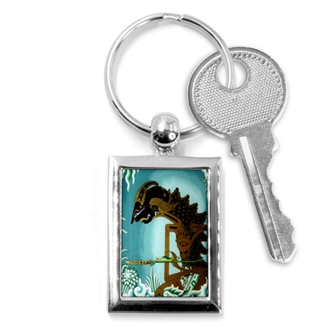 Lukisan Wayang Kulit Key Chain (Rectangle) from ArtsNow.com Front