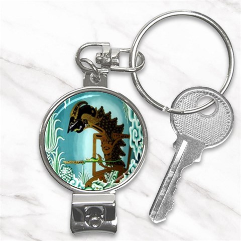 Lukisan Wayang Kulit Nail Clippers Key Chain from ArtsNow.com Front