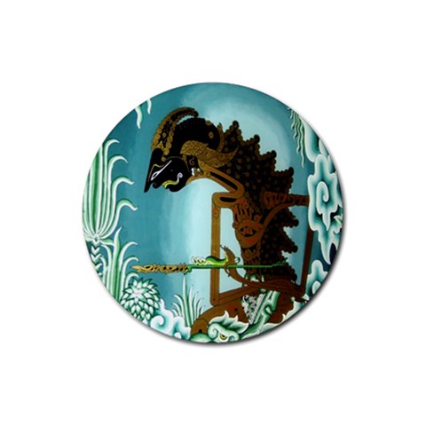 Lukisan Wayang Kulit Rubber Coaster (Round) from ArtsNow.com Front